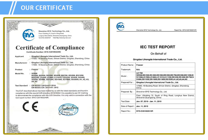 Gabinetto di vetro refrigerato raffreddato ad aria verticale 14 della bevanda di grande capacità di tre porte