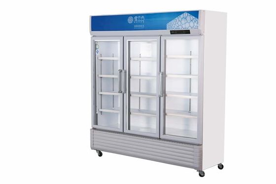 Beverage 3 Glass Door Commercial Refrigerator Supermarket