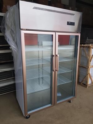 Glass Door Upright Stainless Steel Freezers Commercial Restaurant