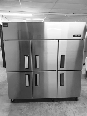 Restaurant 6 Door Commercial Stainless Steel Refrigerator Freezer 1800x700x1960mm