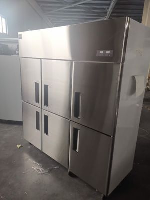 Stainless steel six door meat ice cream fresh-keeping freezer