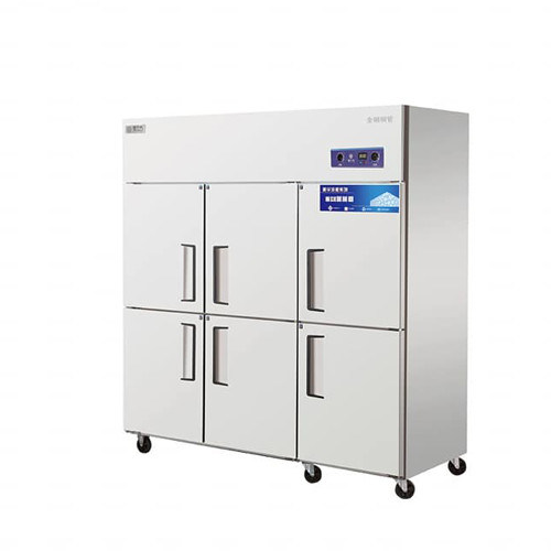 6 Door Stainless Steel Commercial Fridge Freezer 1350L 48 cu ft